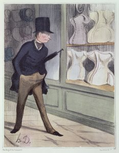 ¡Es increíble! Veo cuatro tallas como las mujeres en mi vida - Fifine, mi favorita, esa gran prostituta Cocotte, la alta Mimi y mi esposa allá en la esquina de Honoré Daumier